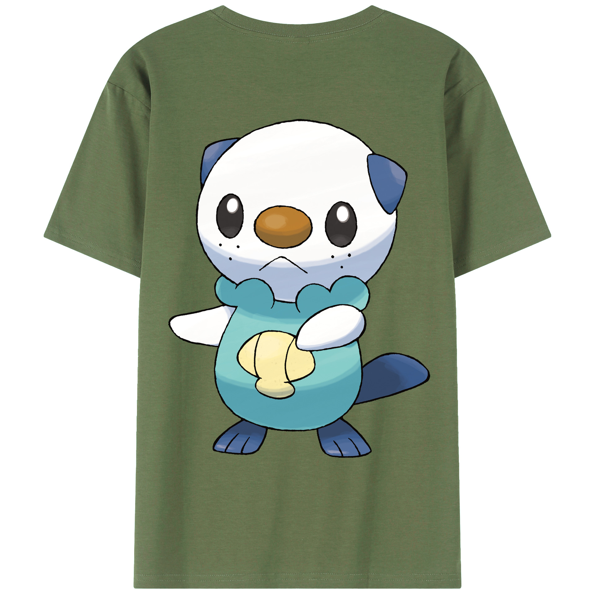 （画像用） ポケットモンスター Pokémon 綿100％ メンズ半袖Tシャツ（バックプリント） 通気性